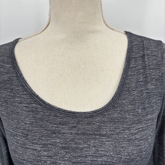 104. Beyond Yoga Womens L Gray Open Back Long Sleeve Workout Top Activewear Y2K - Picture 4 of 11